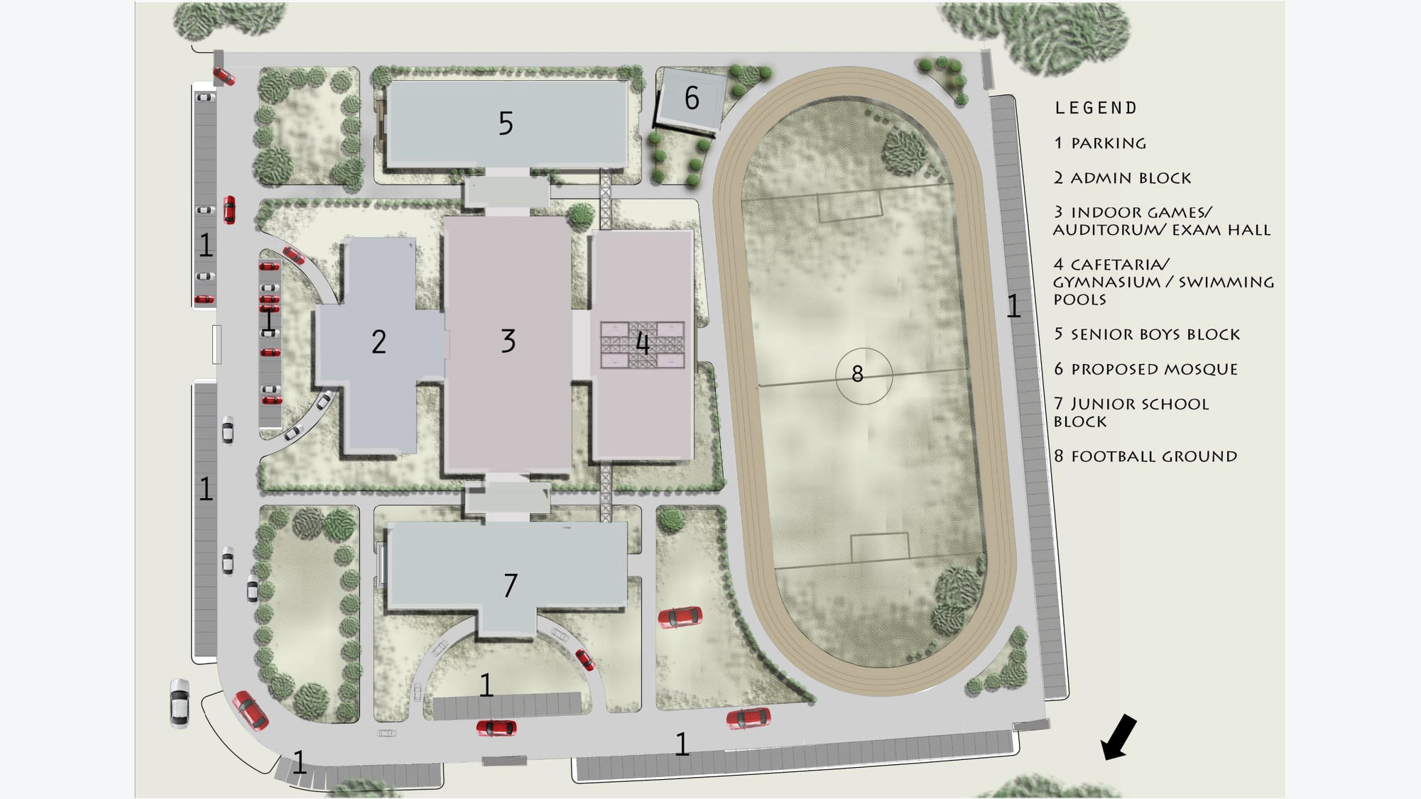 Forces School Flagship Campus Blue World City 3D & Master Plan